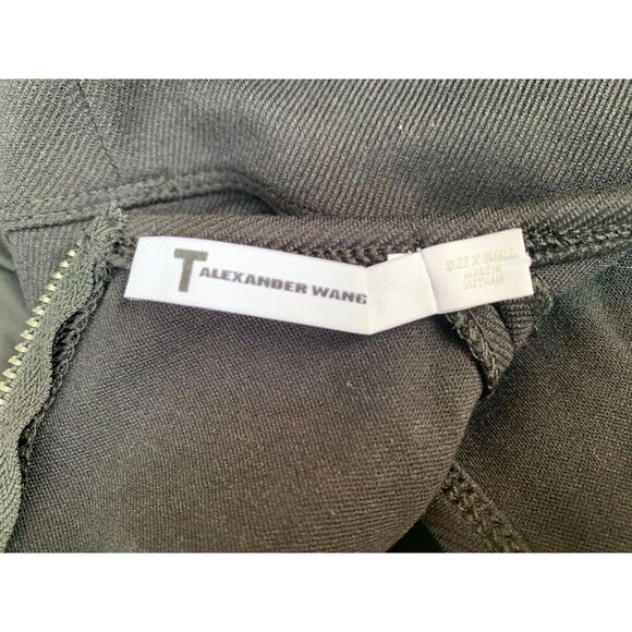 Alexander Wang Dress Black Sleeveless Bodycon Stretch Exposed Zipper XS - Picture 6 of 7